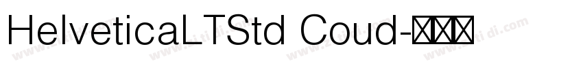 HelveticaLTStd Coud字体转换